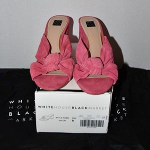 White House Black Market Callie Pink Suede 9M